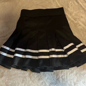Black and white pleated skirt